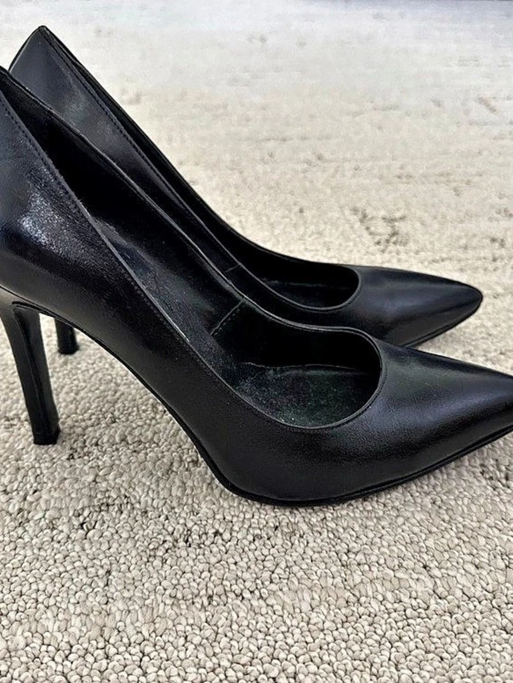 Pointed Toe Pumps Heels in Black
